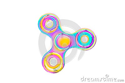Hand spinner. A fidget toy for increased focus, stress relief. Stock Photo