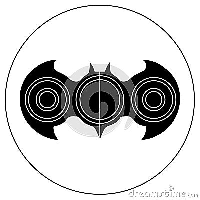 Hand-spinner in the form of a bat. Vector Illustration