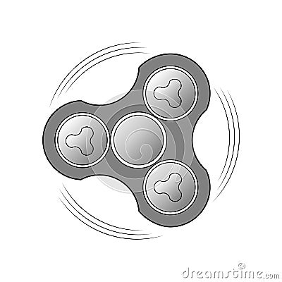Hand spinner. Vector image of a rotating product. Logo for mobile application, website design. Vector Illustration