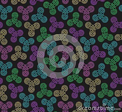 Hand Spinners Seamless pattern Vector Illustration