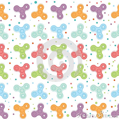 Hand spinners seamless pattern Vector Illustration