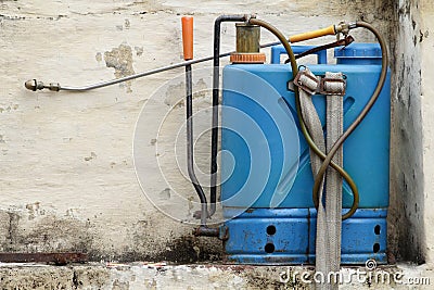 Hand spray pump set Stock Photo