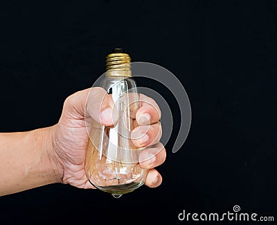 Hand squeeze a bulb Stock Photo