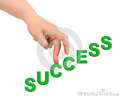 Hand and stairs Success Stock Photo