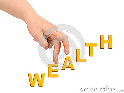 Hand and stairs Wealth Stock Photo