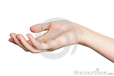 Hand stretched for begging Stock Photo