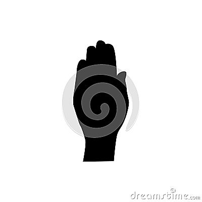 Hand symbol icon vector. Hand illustration sign. Symbol shown by the hand sign. Vector Illustration