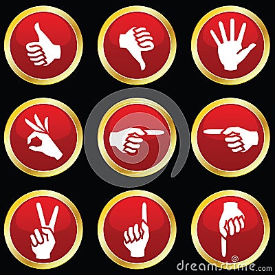 Hand Symbols Vector Illustration