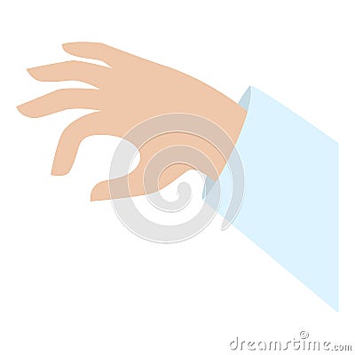 Hand take icon, flat style Vector Illustration