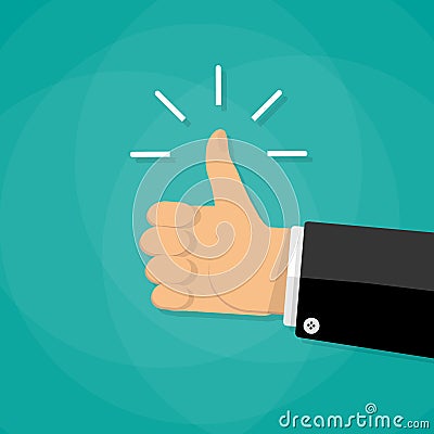 Hand with thumb symbol Vector Illustration