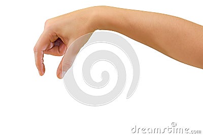 Hand to hold small object Stock Photo