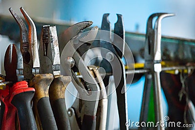 Hand tool pliers Stock Photo