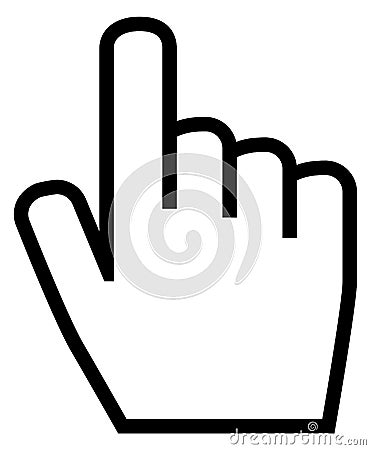 Hand tool pointer. Click cursor. Pressing finger symbol Vector Illustration
