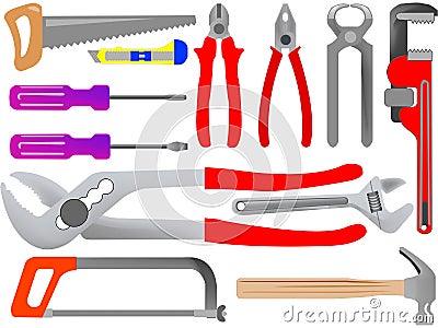 Hand tools Vector Illustration