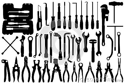 Hand Tools Vector Illustration