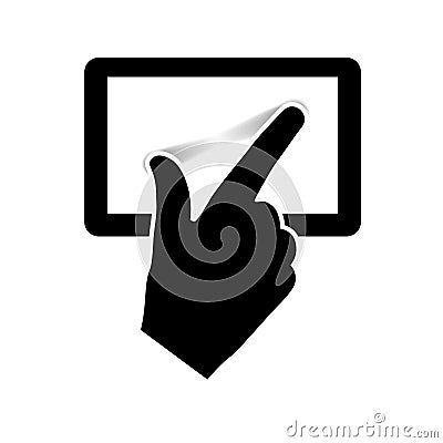 Hand touch screen Vector Illustration