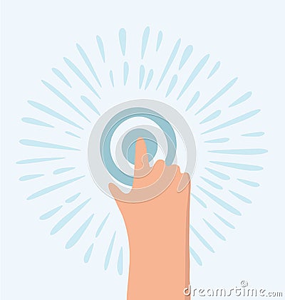 Hand touch / tap gesture line art icon for apps and websites Vector Illustration