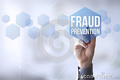 connections pen touch fraud prevention Stock Photo