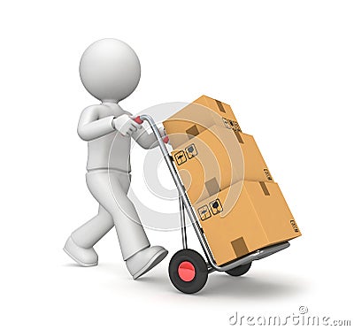 Hand truck Stock Photo