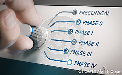 Medical Research, Phases of Vaccine Clinical Trials Stock Photo