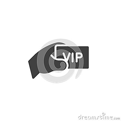 Hand with vip ticket vector icon Vector Illustration