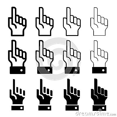 Hand with warning forefinger Vector Illustration