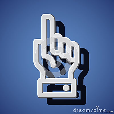 Hand with warning forefinger symbols Vector Illustration