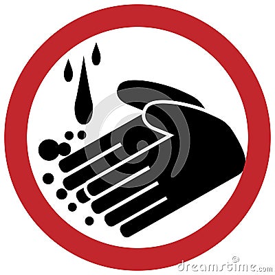Hand Washing Circle Vector Illustration
