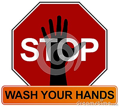 Hand Washing Sign Vector Illustration