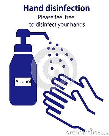 Hand washing. Wash your hands to keep clean. Vector Illustration