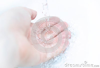 Hand and Water Stock Photo