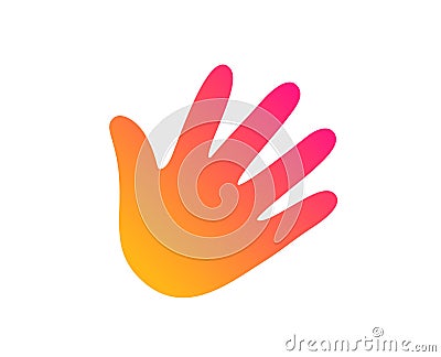 Hand wave icon. Palm sign. Vector Vector Illustration