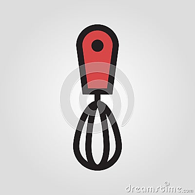 Hand whisk icon in trendy flat style isolated on grey background. Kitchen symbol for your design, logo, UI. Vector illustration Vector Illustration