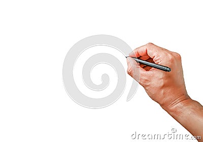 Hand white paper Stock Photo