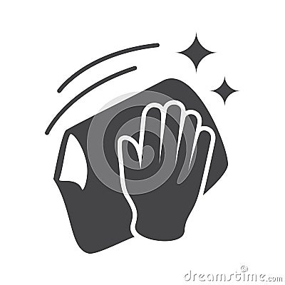 Hand wiping icon. Vector illustration decorative design Vector Illustration