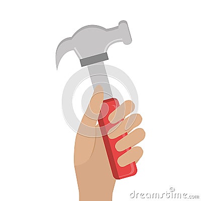 Hand worker with tool Vector Illustration