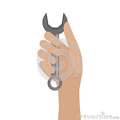 Hand worker with tool Vector Illustration