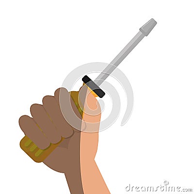 Hand worker with tool Vector Illustration