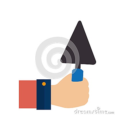 Hand worker with tool Vector Illustration