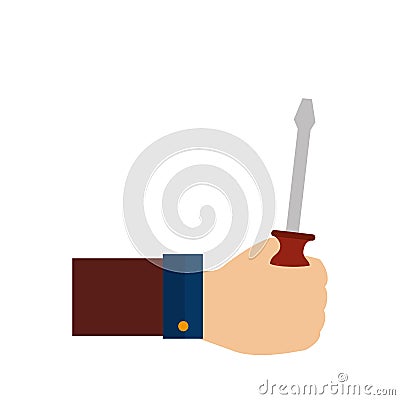 Hand worker with tool Vector Illustration