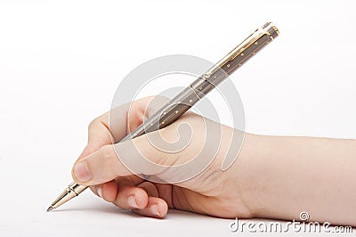 Hand Writing Concept Stock Photo