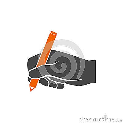 Hand writing icon, simple vector Vector Illustration