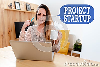Conceptual display Project Startup. Business overview a project done on the side not setting up a company Internet Video Stock Photo