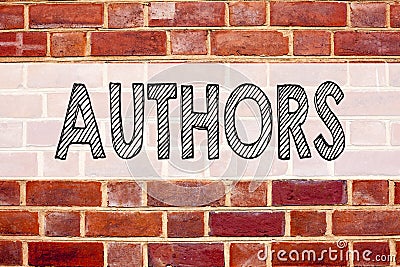 Hand writing text caption inspiration showing Authors concept meaning Word Message Text Typography written on old Stock Photo