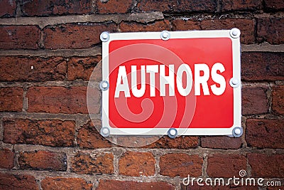 Hand writing text caption inspiration showing Authors concept meaning Word Message Text Typography written on old Stock Photo