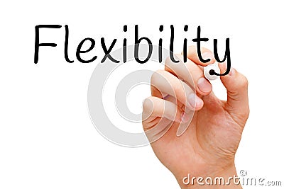 Word Flexibility Handwritten With Black Marker Stock Photo