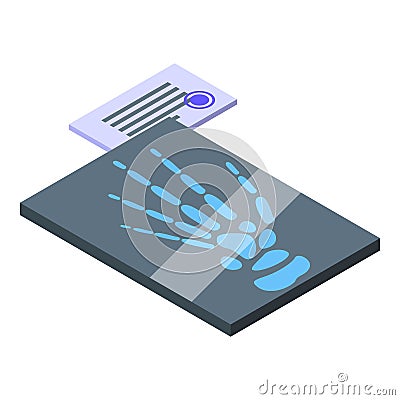 Hand xray image icon isometric vector. Body radiology Stock Photo