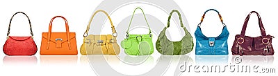 Handbags rainbow Stock Photo