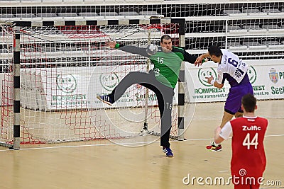 Handball action Editorial Stock Photo