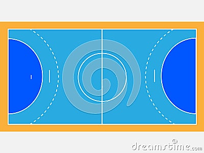 Handball and futsal field court vector illustration Vector Illustration